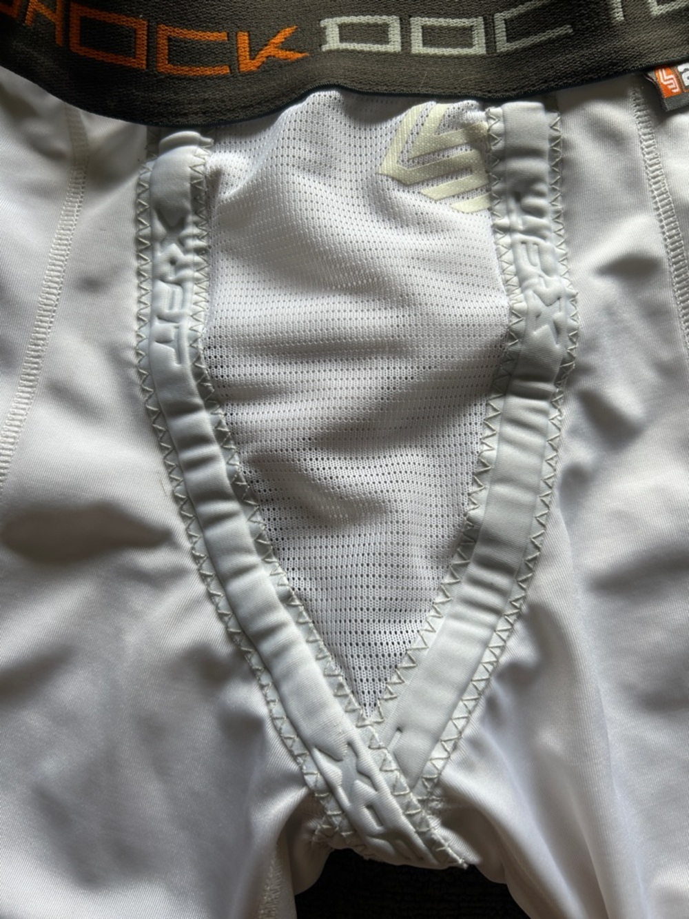 Shock Doctor Kids White Performance Compression Shorts - Picture 3 of 8